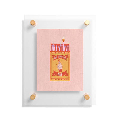Jenn X Studio Light my fire Valentines Day Floating Acrylic Print