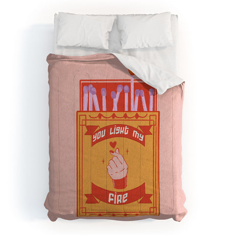 Jenn X Studio Light my fire Valentines Day Comforter