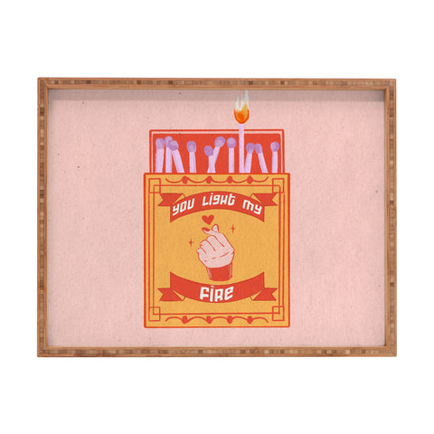 Jenn X Studio Light my fire Valentines Day Rectangular Tray