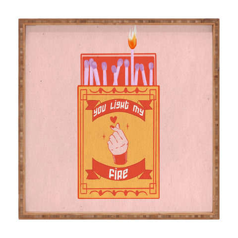 Jenn X Studio Light my fire Valentines Day Square Tray