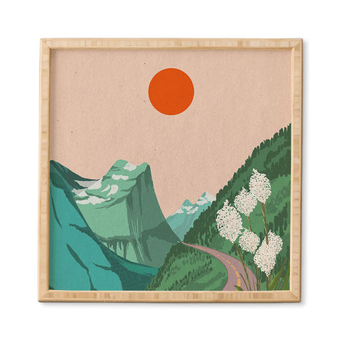 Jenn X Studio Mountain Sunset I Framed Wall Art
