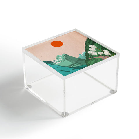 Jenn X Studio Mountain Sunset I Acrylic Box