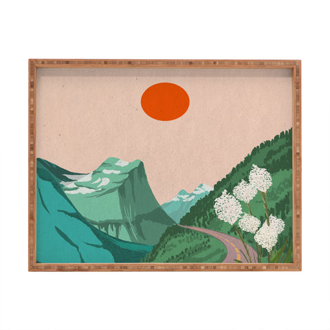 Jenn X Studio Mountain Sunset I Rectangular Tray