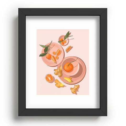 Jenn X Studio Pastel Oranges and Ginger Recessed Framing Rectangle