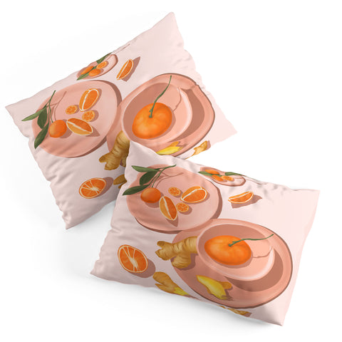 Jenn X Studio Pastel Oranges and Ginger Pillow Shams
