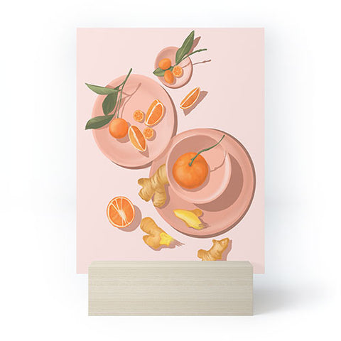 Jenn X Studio Pastel Oranges and Ginger Mini Art Print