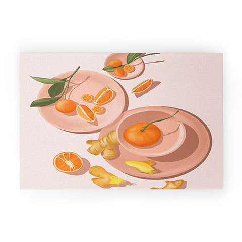 Jenn X Studio Pastel Oranges and Ginger Welcome Mat