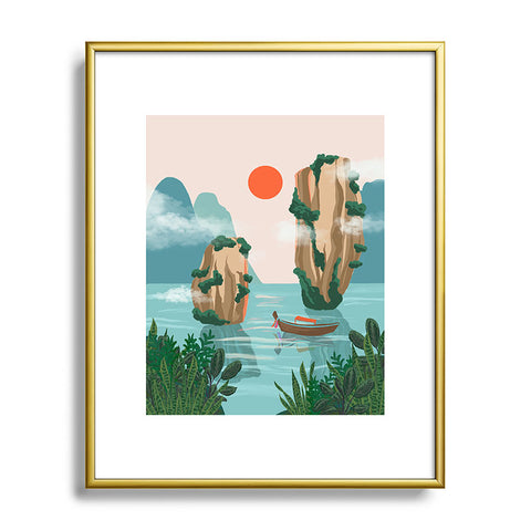Jenn X Studio Phuket Sunset Metal Framed Art Print