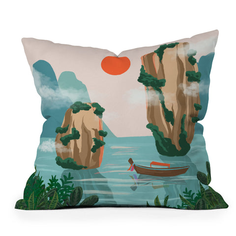 Jenn X Studio Phuket Sunset Throw Pillow