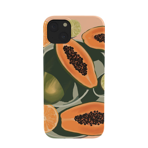 Jenn X Studio Summer papayas and citrus Phone Case