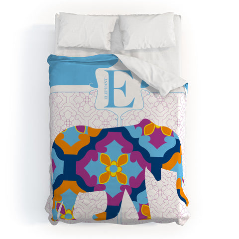 Jennifer Hill Elephant 3 Duvet Cover