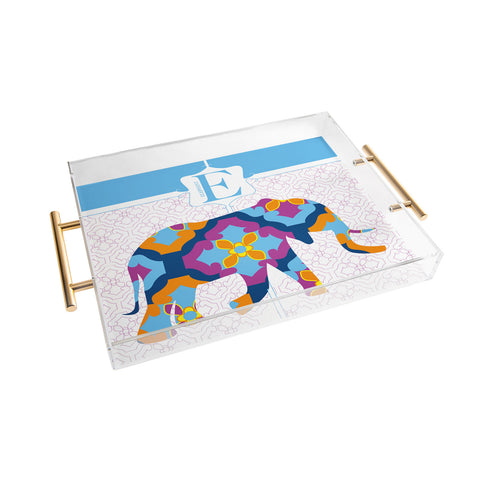 Jennifer Hill Elephant 3 Acrylic Tray