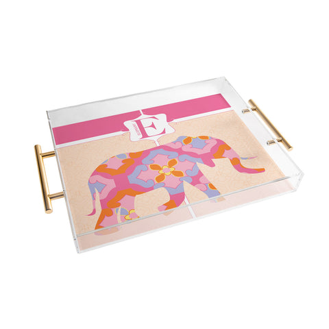 Jennifer Hill Miss Elephant Acrylic Tray