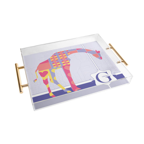 Jennifer Hill Miss Giraffe Acrylic Tray