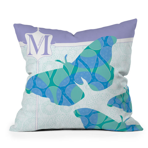 Jennifer Hill Miss Mariposa Outdoor Throw Pillow