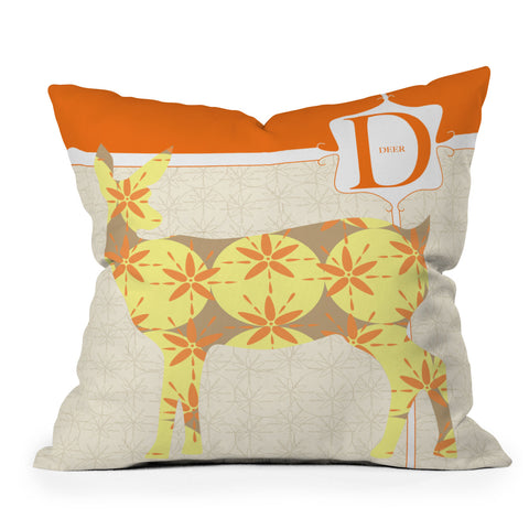 Jennifer Hill Mister Deer Outdoor Throw Pillow