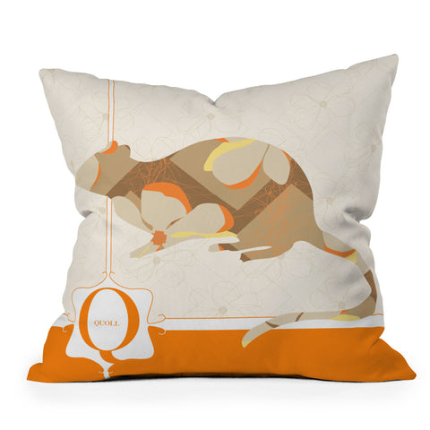 Jennifer Hill Mister Quoll Outdoor Throw Pillow