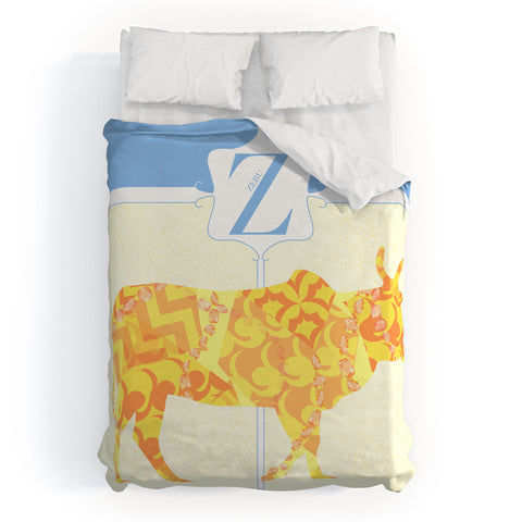 Jennifer Hill Mister Zebu Duvet Cover