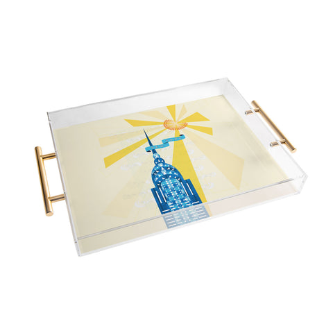 Jennifer Hill New York City Chrysler Building Acrylic Tray
