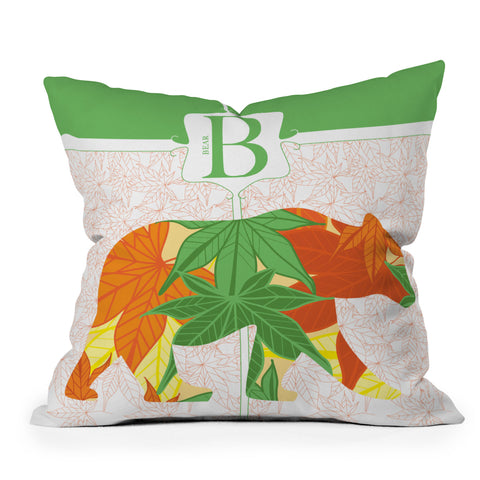 Jennifer Hill Pacific Bear Outdoor Throw Pillow