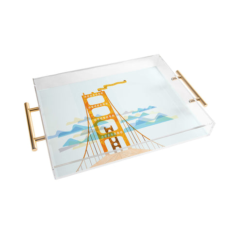 Jennifer Hill San Francisco Golden Gate Acrylic Tray