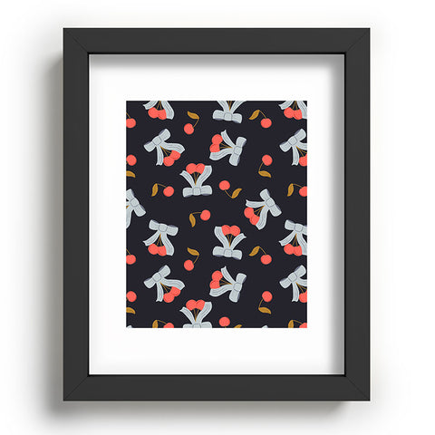 Jennifer Labre Cherries and Bows Recessed Framing Rectangle