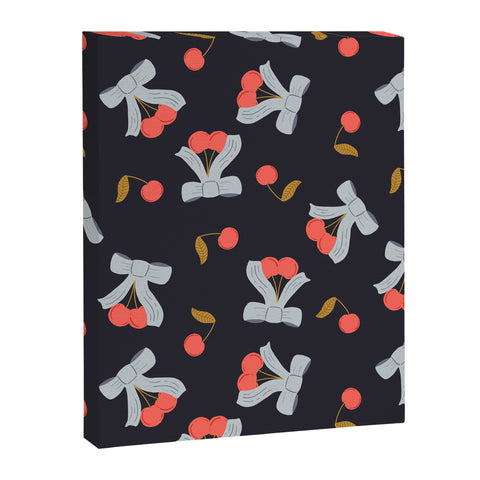 Jennifer Labre Cherries and Bows Art Canvas
