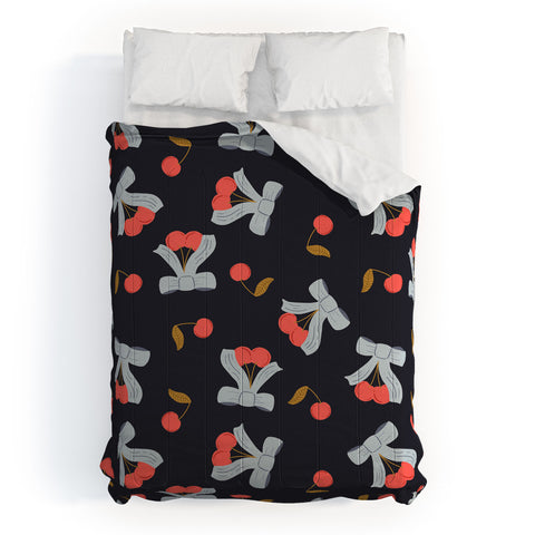 Jennifer Labre Cherries and Bows Comforter