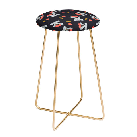 Jennifer Labre Cherries and Bows Counter Stool