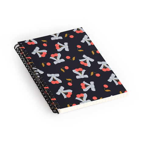 Jennifer Labre Cherries and Bows Spiral Notebook