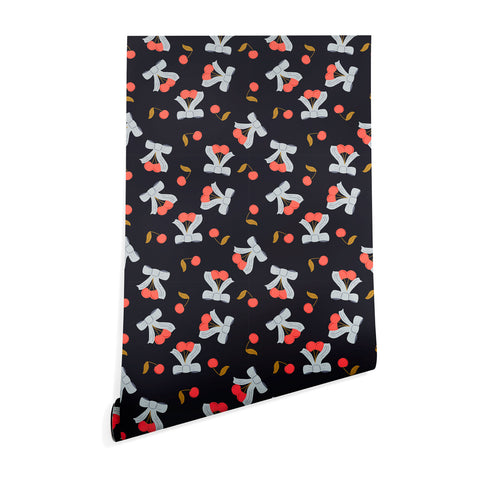 Jennifer Labre Cherries and Bows Wallpaper