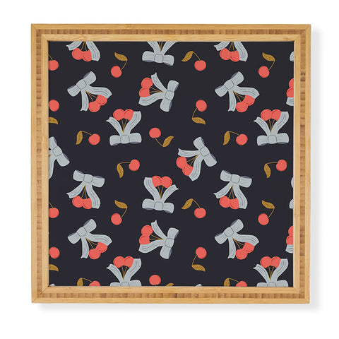 Jennifer Labre Cherries and Bows Framed Wall Art