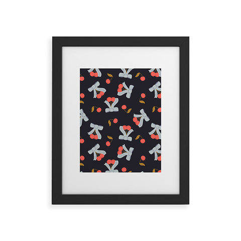 Jennifer Labre Cherries and Bows Framed Art Print