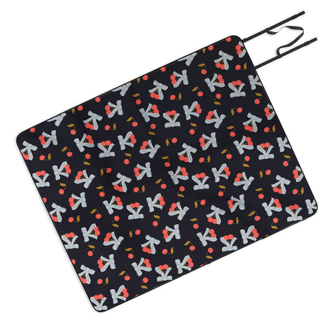 Jennifer Labre Cherries and Bows Picnic Blanket