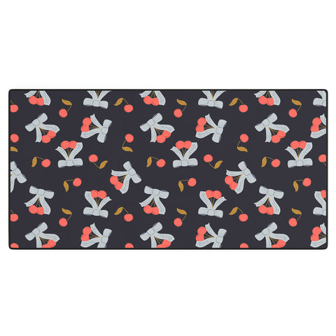 Jennifer Labre Cherries and Bows Desk Mat