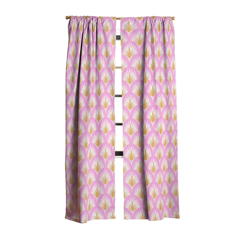 Jennifer Labre Pink Palmetto Blackout Window Curtain