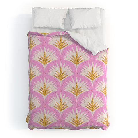Jennifer Labre Pink Palmetto Duvet Cover