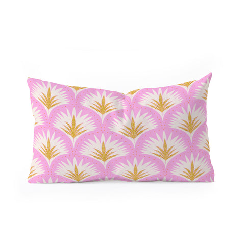 Jennifer Labre Pink Palmetto Oblong Throw Pillow