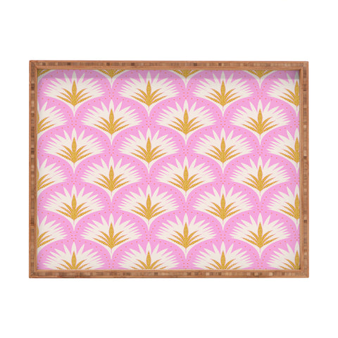 Jennifer Labre Pink Palmetto Rectangular Tray