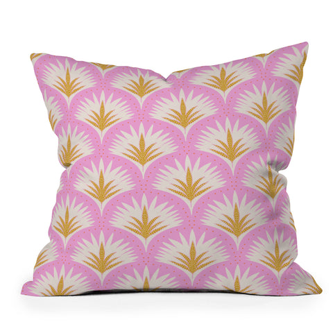 Jennifer Labre Pink Palmetto Outdoor Throw Pillow