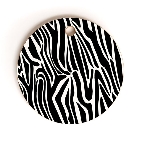 Jennifer Labre Wild Zebra Cutting Board Round