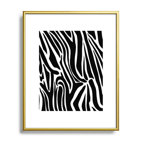 Jennifer Labre Wild Zebra Metal Framed Art Print