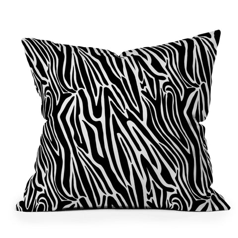 Jennifer Labre Wild Zebra Outdoor Throw Pillow
