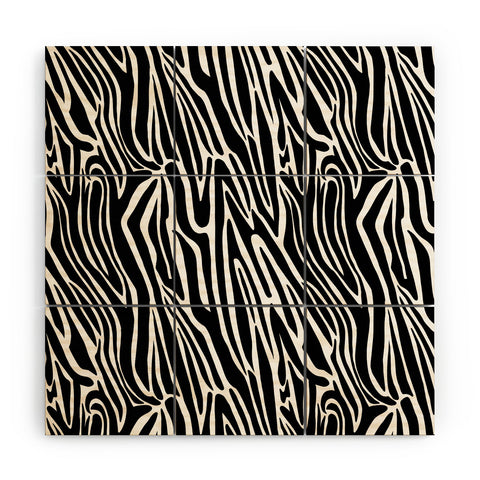 Jennifer Labre Wild Zebra Wood Wall Mural