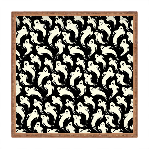 Jennifer Ladd Halloween ghosts 2 Square Tray