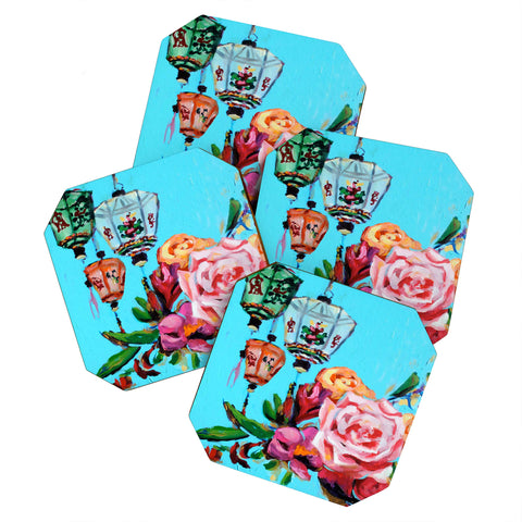 Jenny Grumbles Shanghai Blossom Coaster Set