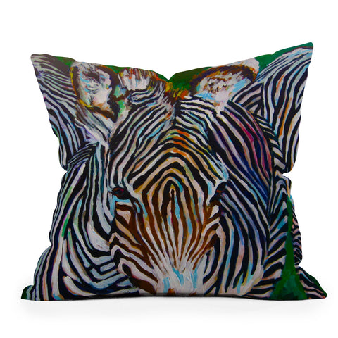 Jenny Grumbles Study In Stripes Outdoor Throw Pillow