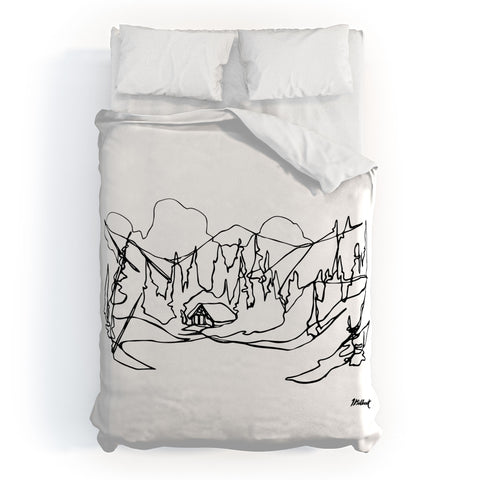 Jessa Gilbert Cozy Winter Cabin Duvet Cover