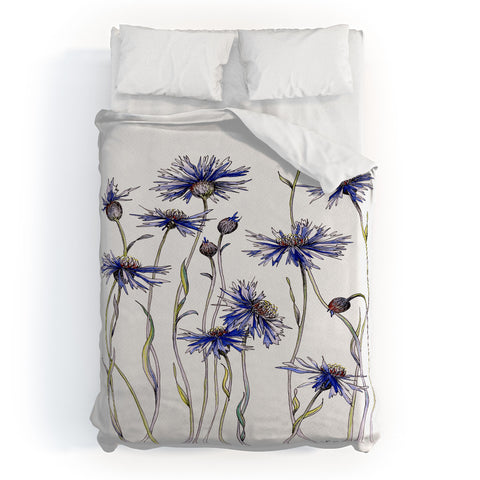 Jessica Hanselmann Blue Cornflowers Duvet Cover
