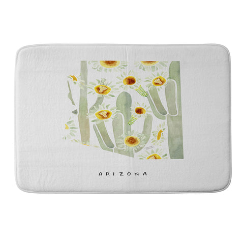 Jessica Larson Arizona State Saguaro Cactus Memory Foam Bath Mat